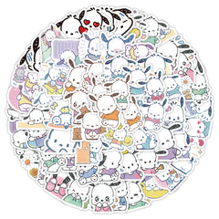 64 PCS Sanrio Waterproof Stickers - Pacha Dog & Puppy